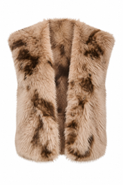 CHALECO PELO PRINT - CAMEL