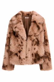 ABRIGO PELO PRINT - CAMEL