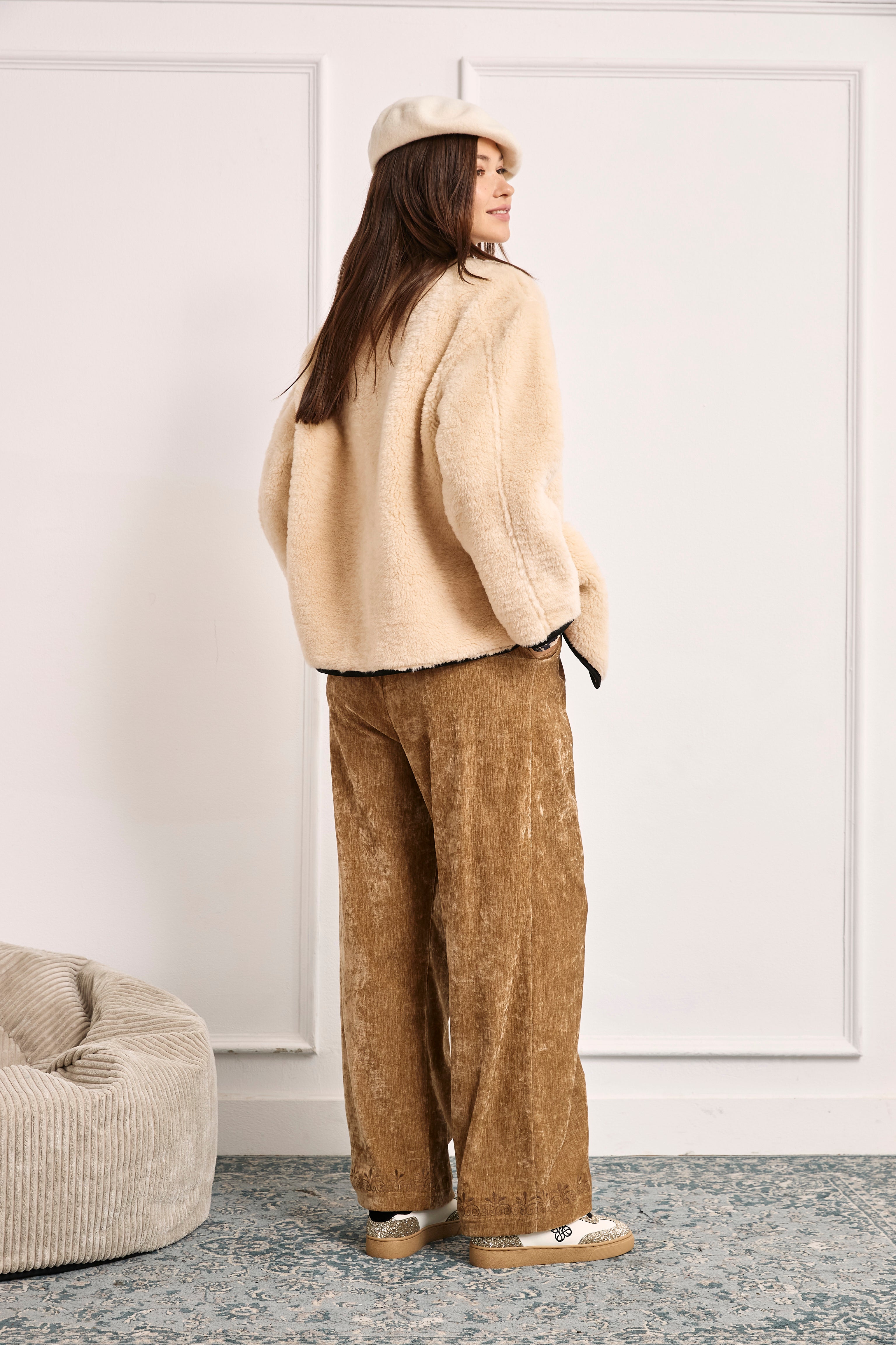 Sheepskin jacket - ECRU