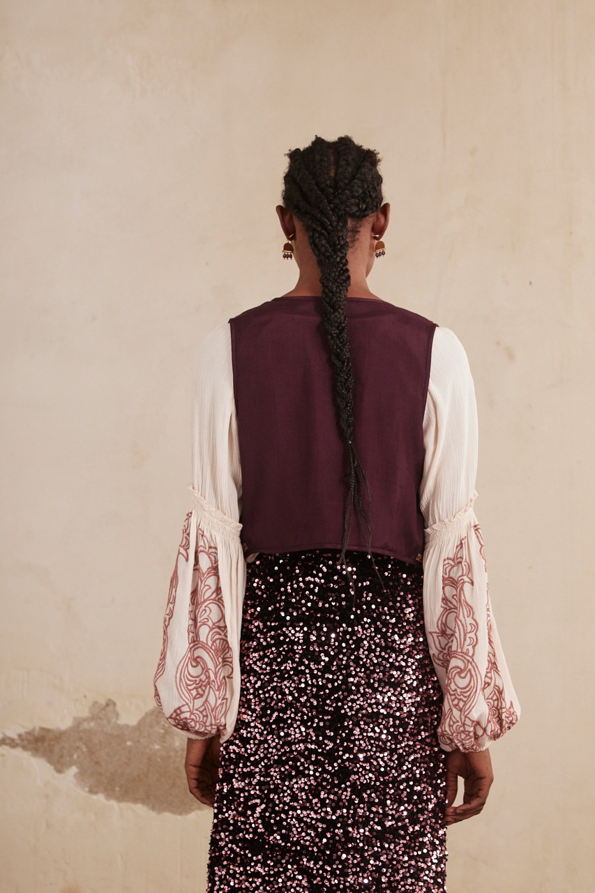 SEQUIN EMBROIDERED VEST 4