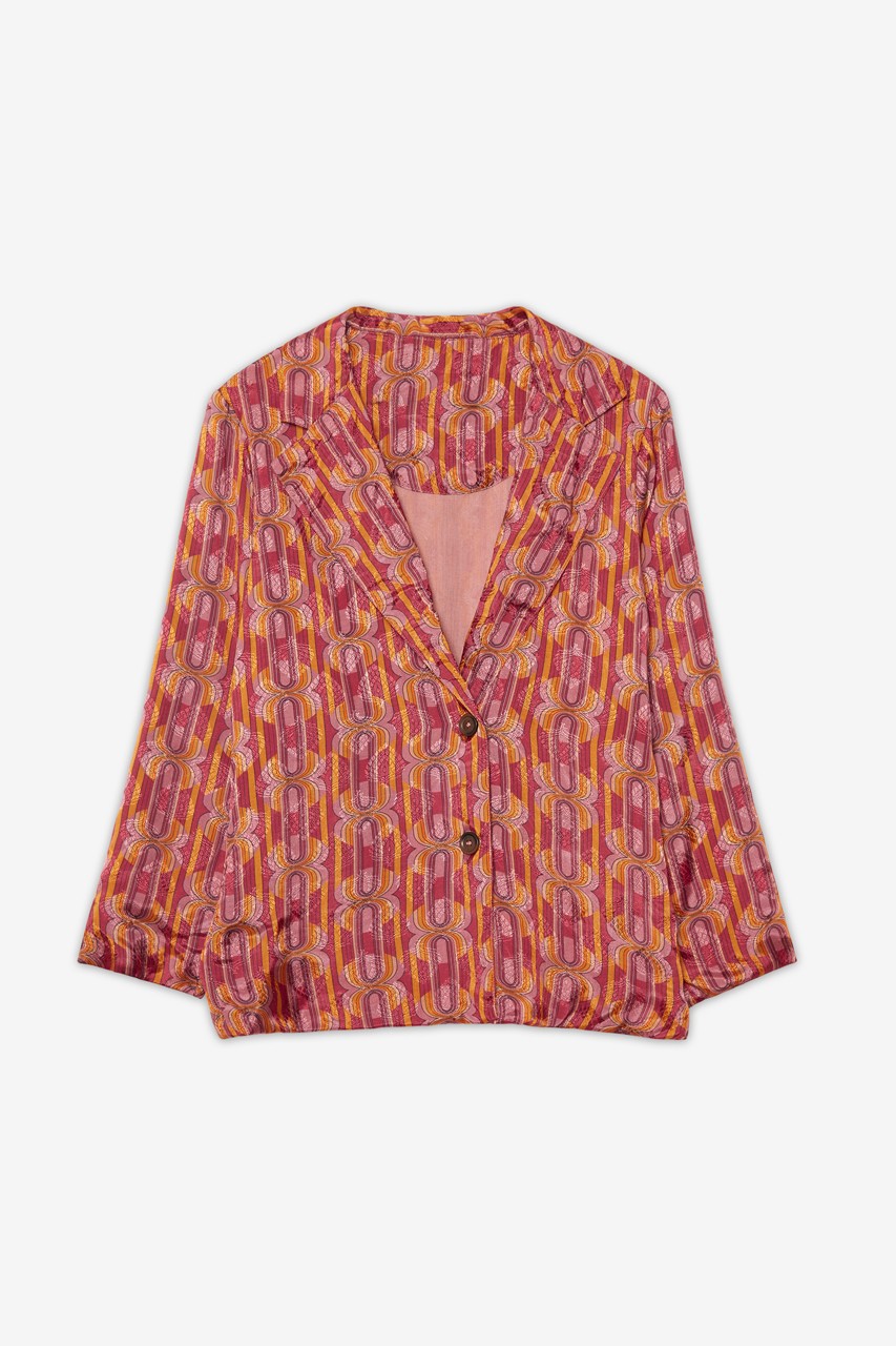 RETRO PRINT FLOWY BLAZER 5