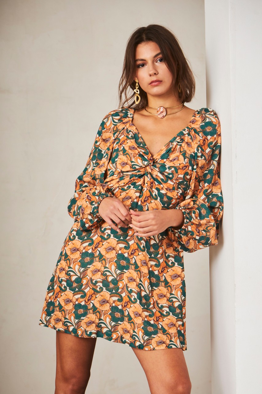 SHORT FLORAL PRINT DRESS 1