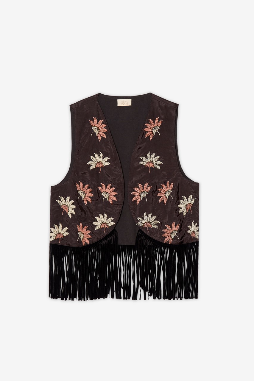 EMBROIDERED VEST WITH FRINGES 6