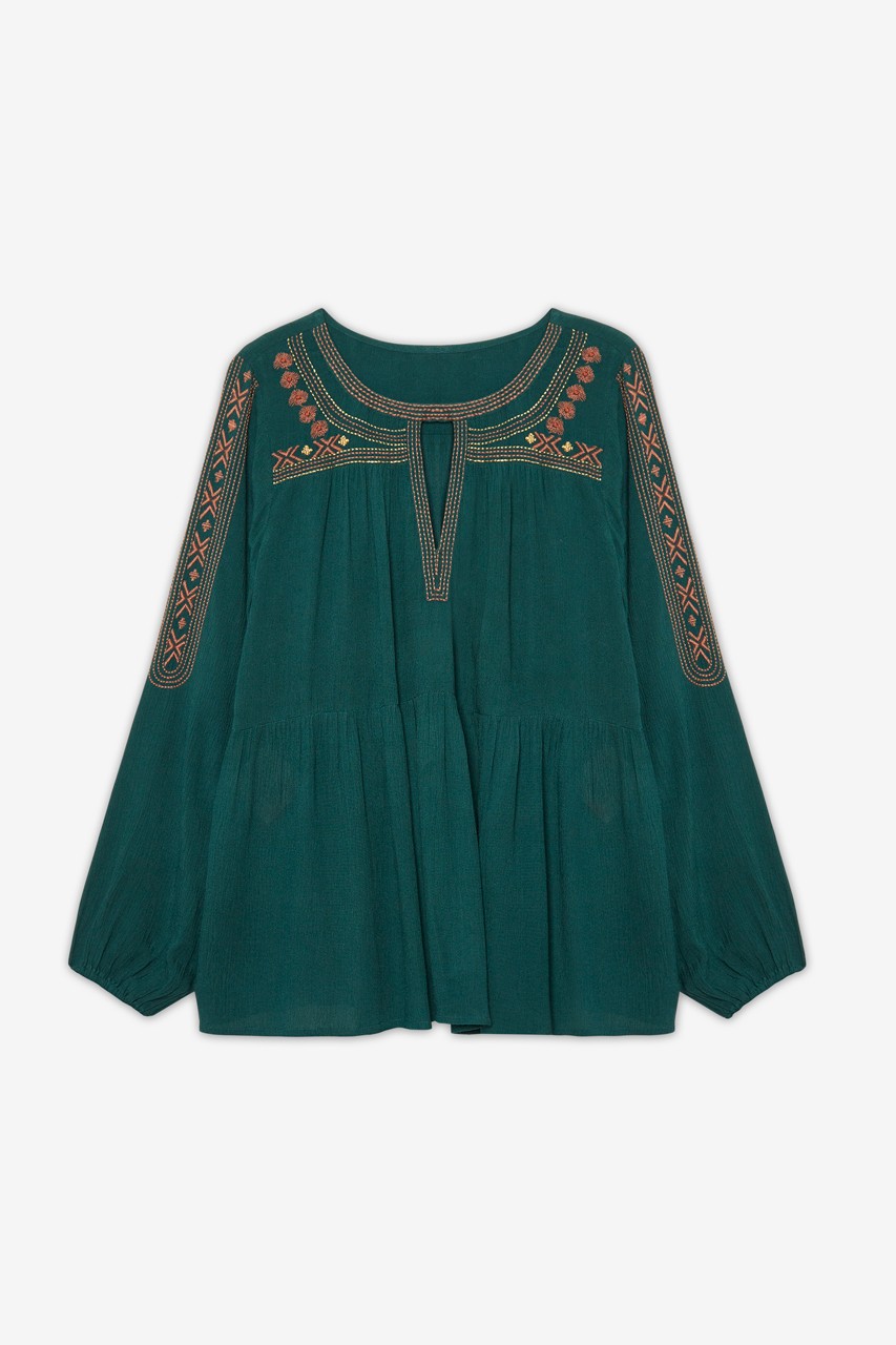 OVERSIZED BLOUSE WITH ETHNIC EMBROIDERY 4