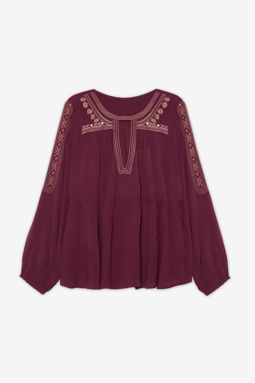 OVERSIZED BLOUSE WITH ETHNIC EMBROIDERY 3