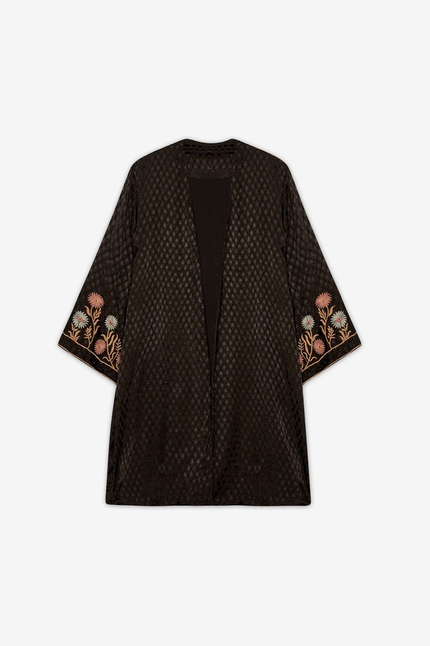 JACQUARD KIMONO WITH EMBROIDERY 4