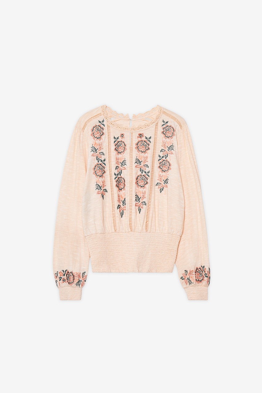 FLORAL EMBROIDERY T-SHIRT 5