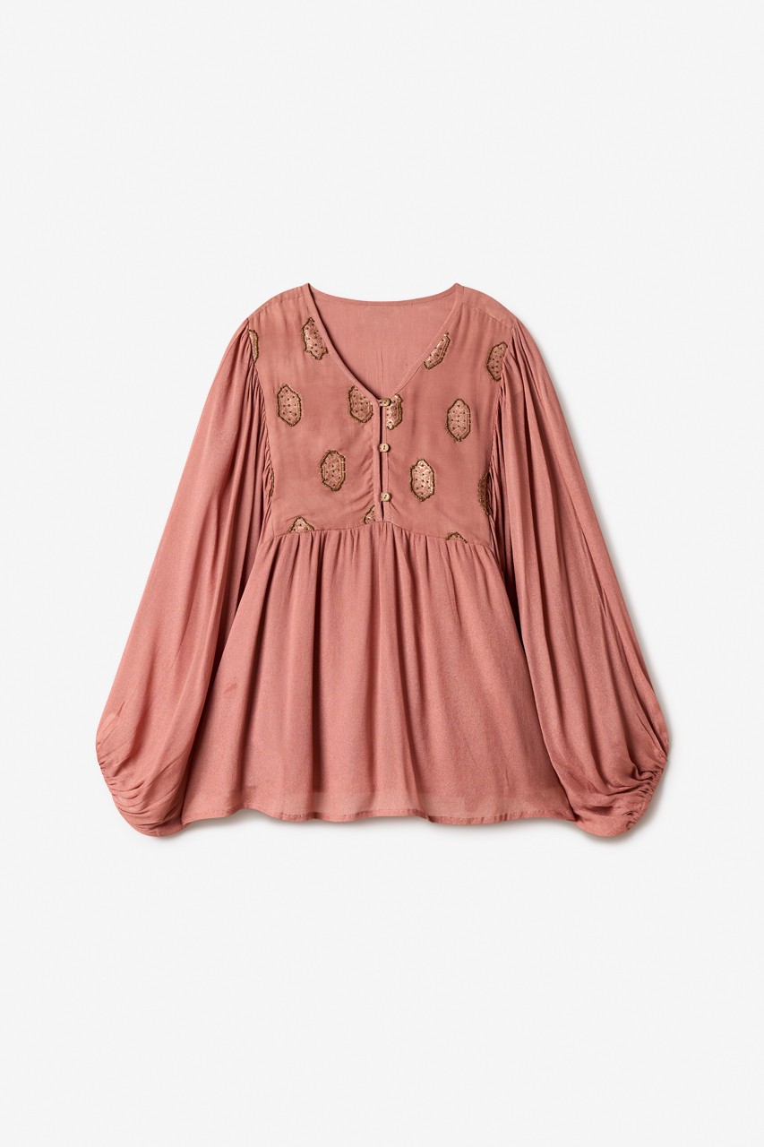 EMBROIDERED YOKE BLOUSE 4