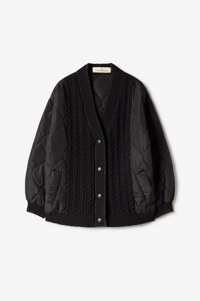 COMBI FABRIC BOMBER JACKET 4