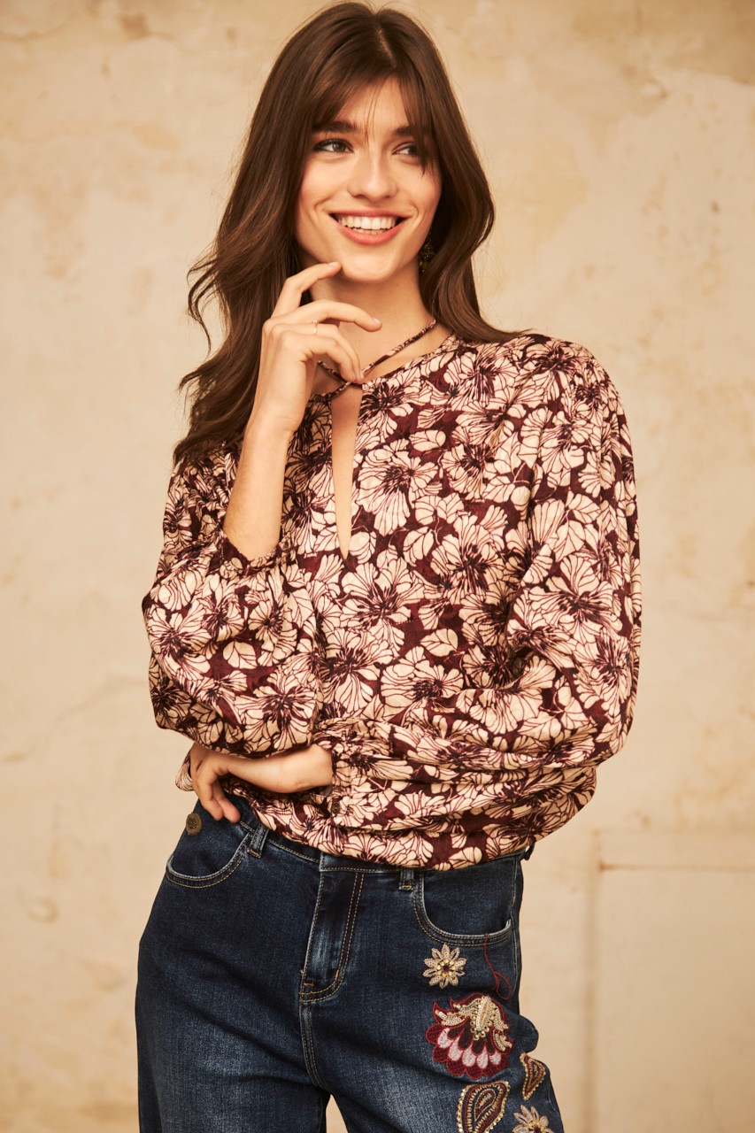 BLUSA FLORAL MANGA LARGA 1