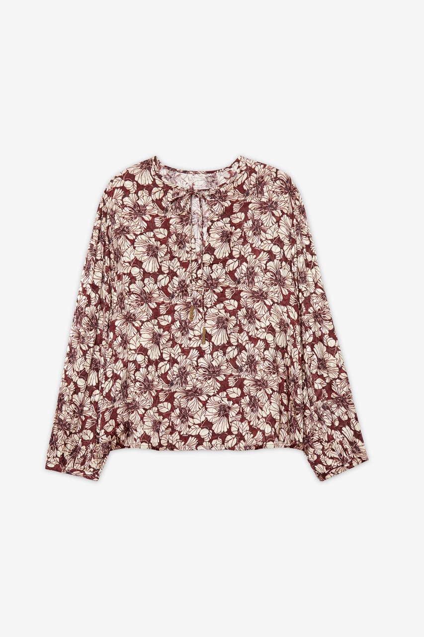 LONG-SLEEVED FLORAL BLOUSE 4