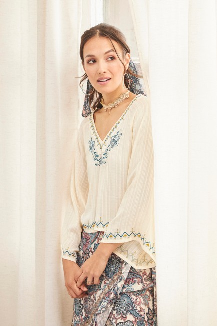 ETHNIC EMBROIDERY BLOUSE