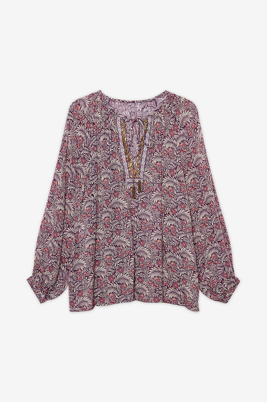 LONG SLEEVE FLORAL BLOUSE 4