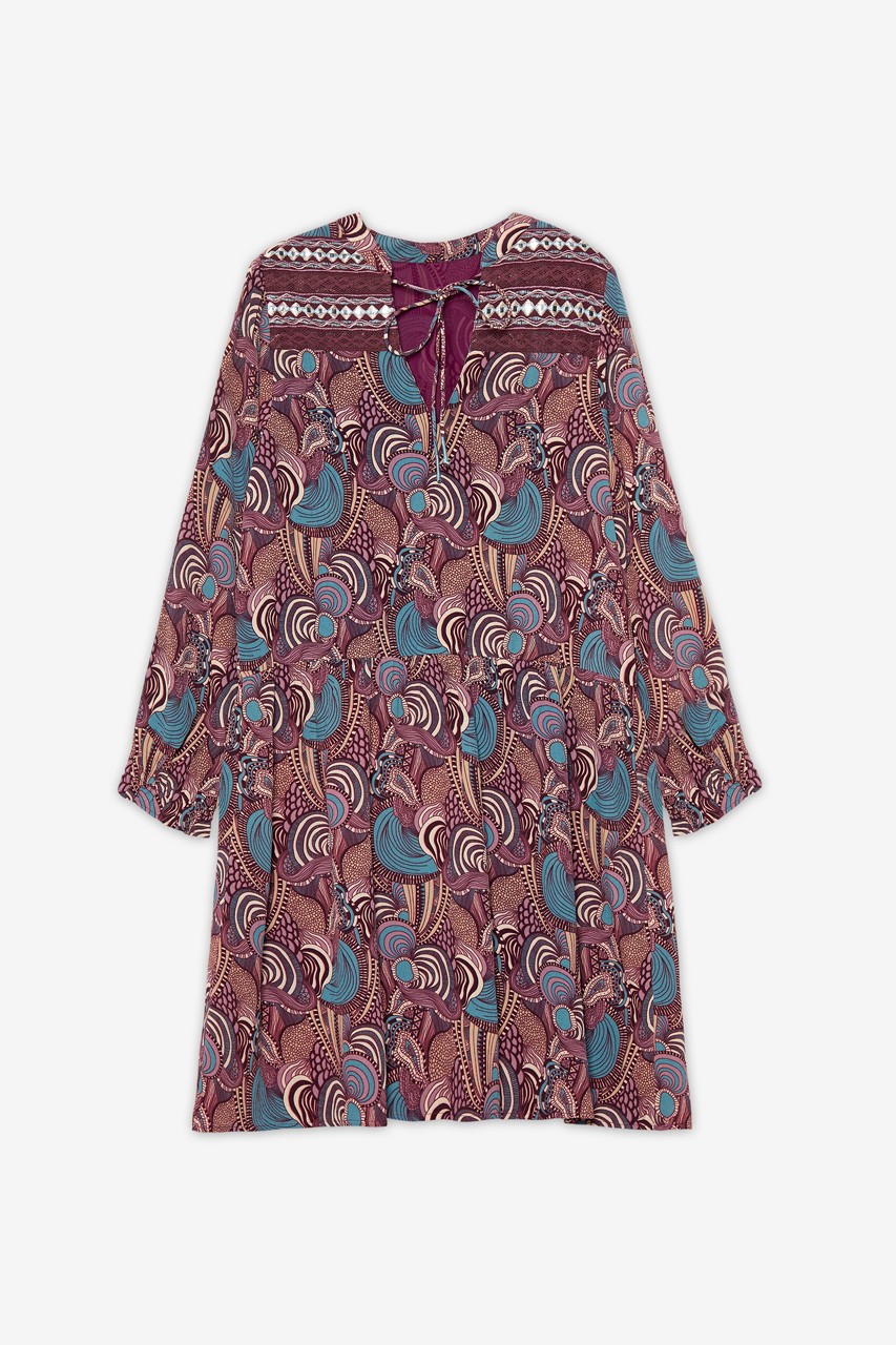 SHORT RETRO PRINT DRESS 5