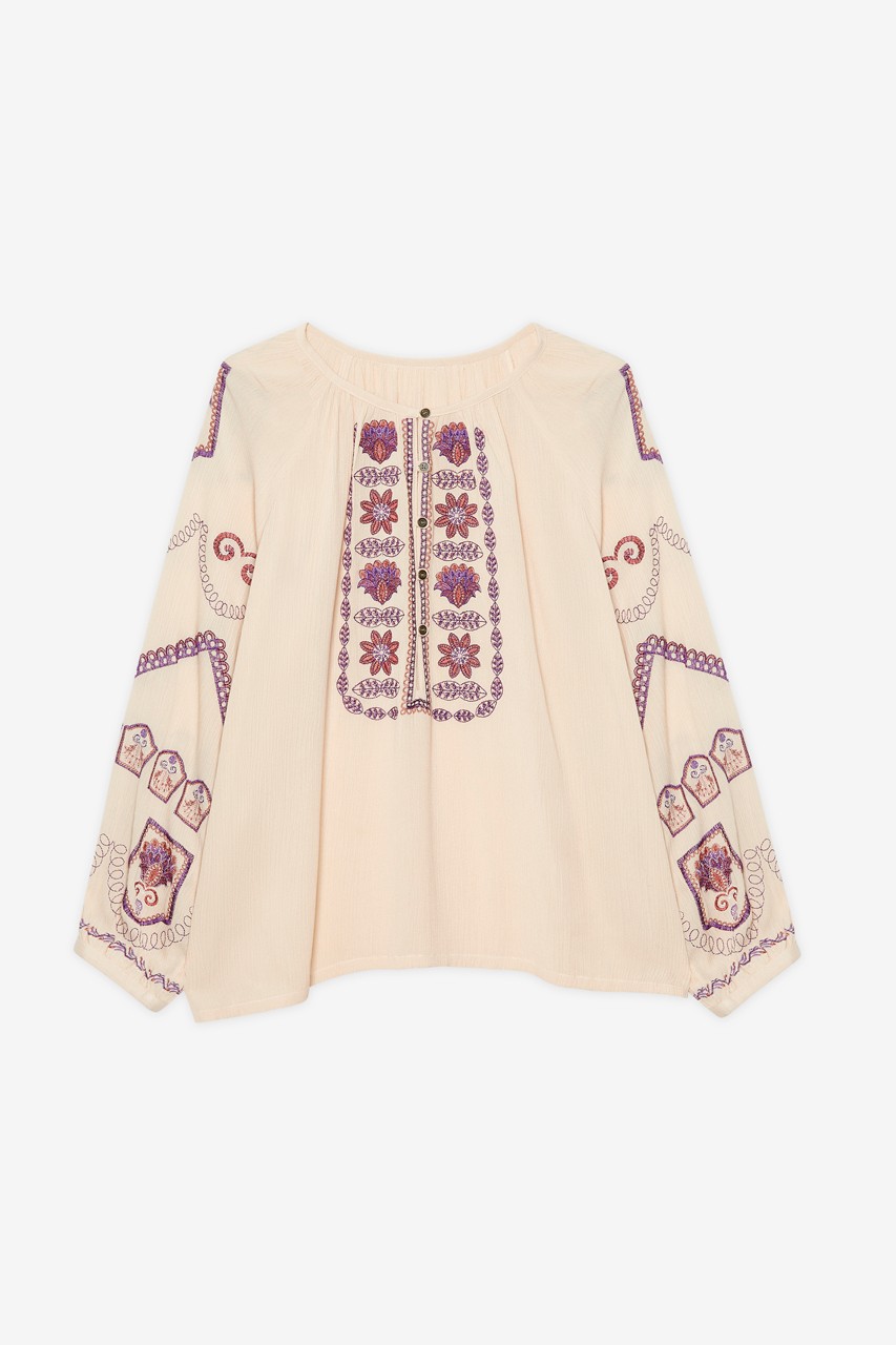 EMBROIDERED LONG-SLEEVED BLOUSE 4