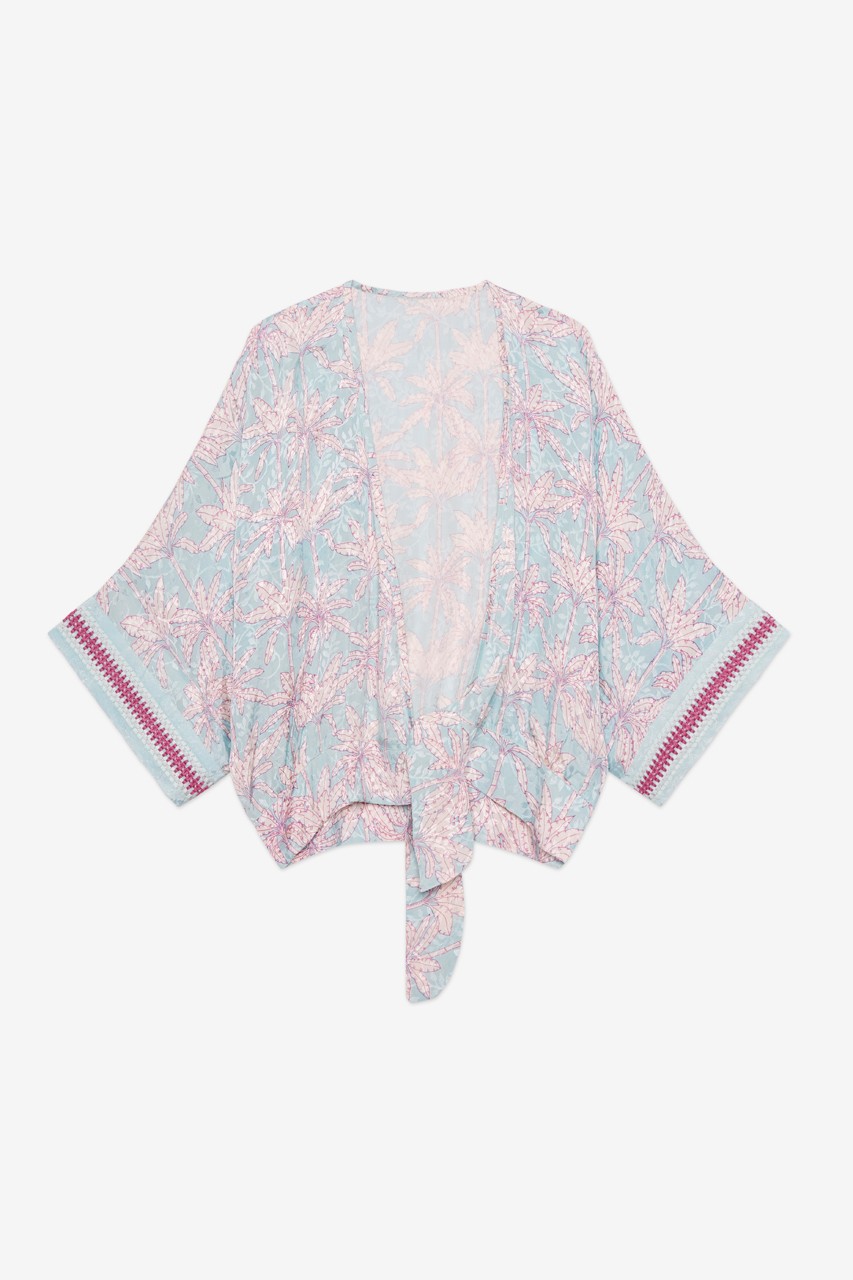 KIMONO ANUDADO ESTAMPADO BORDADO 4