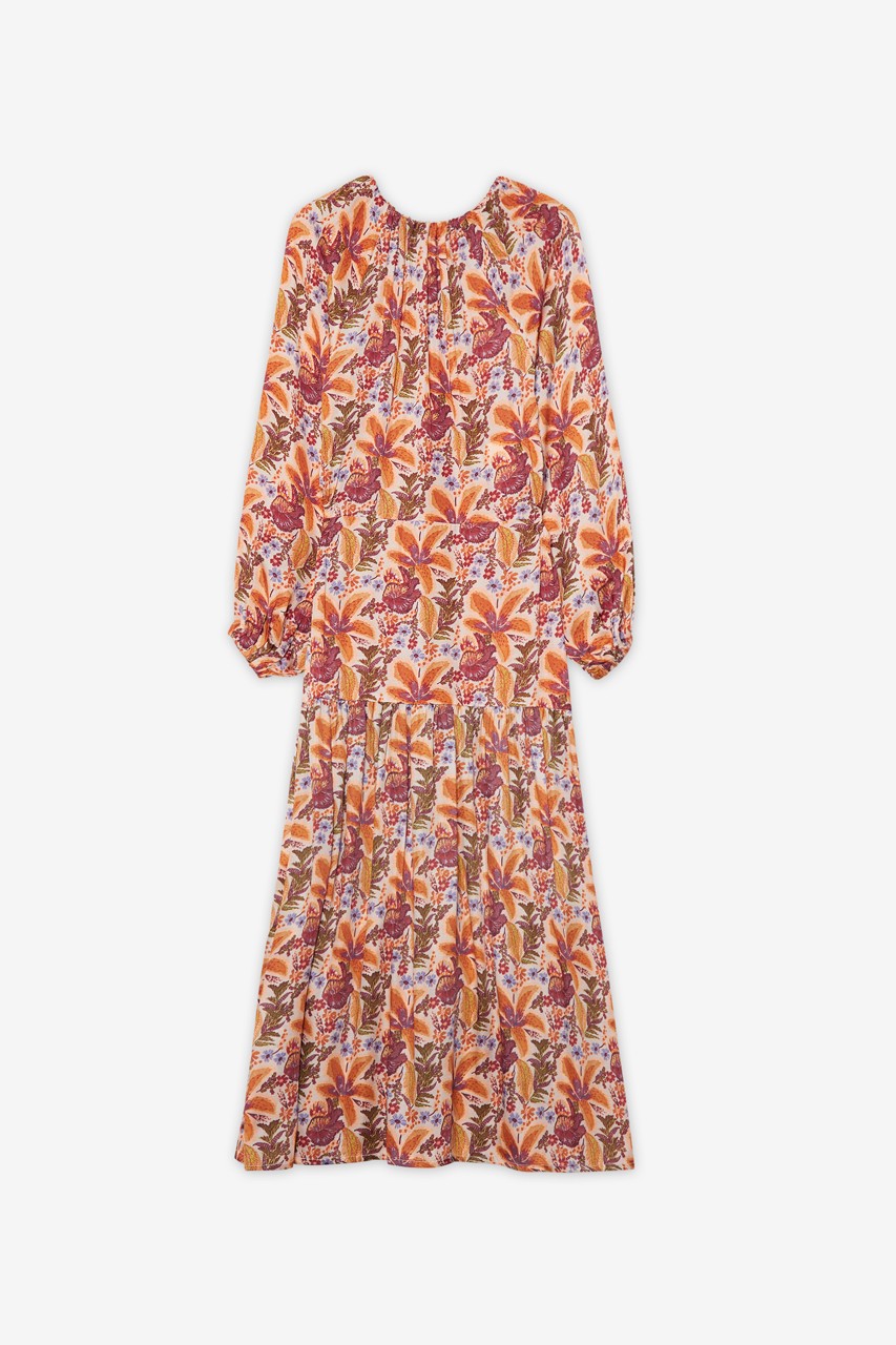 LONG FLORAL PRINT DRESS 4