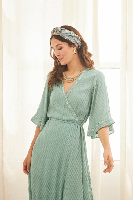 3/4 SLEEVE MIDI DRESS