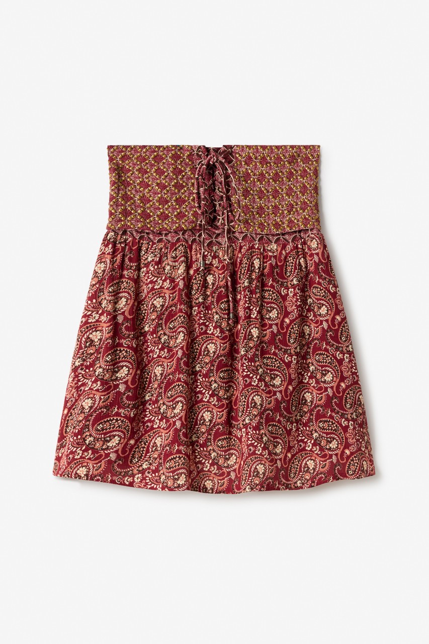 PAISLEY PRINT SHORT SKIRT 3