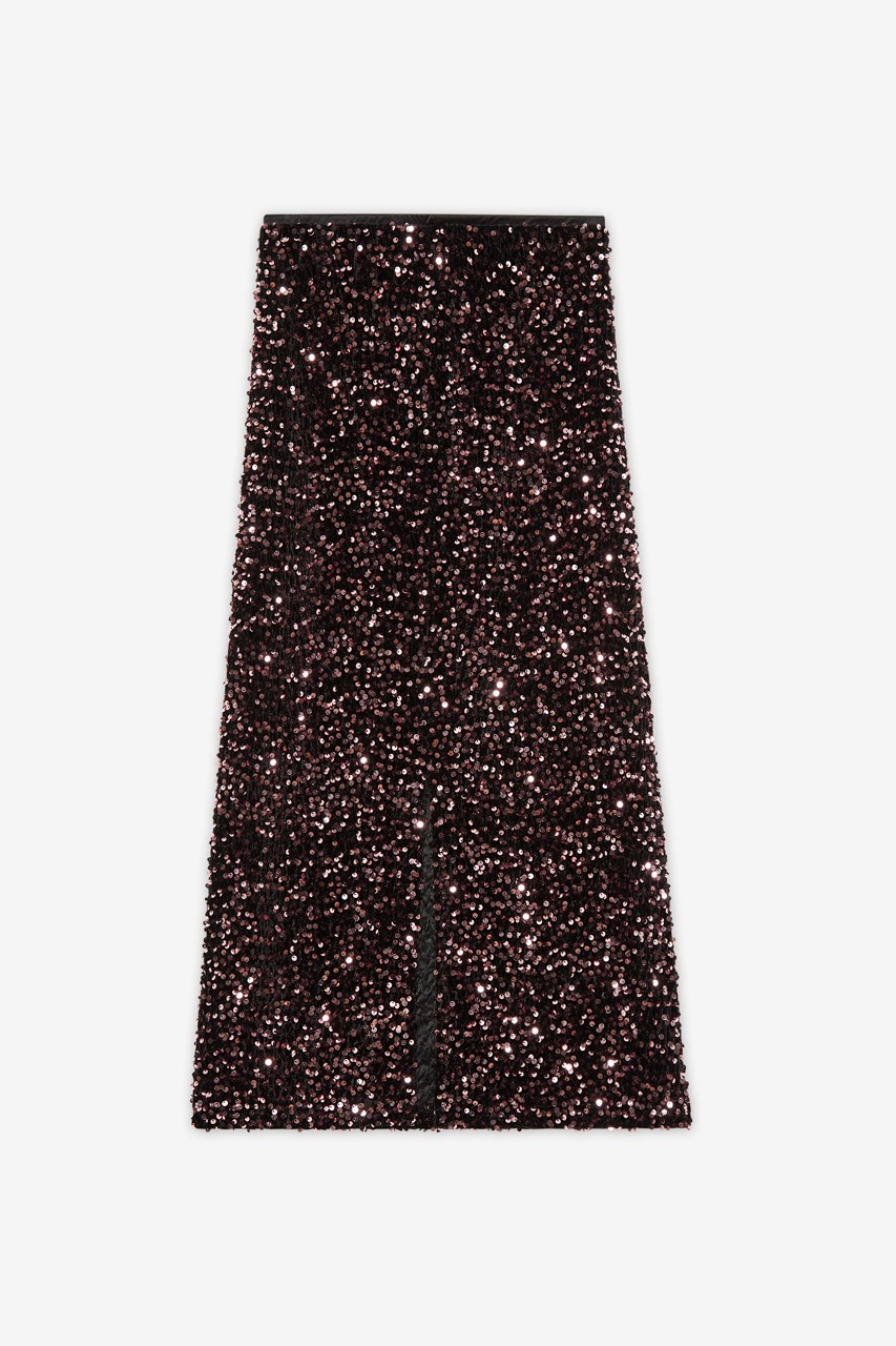 SEQUIN MIDI SKIRT 3