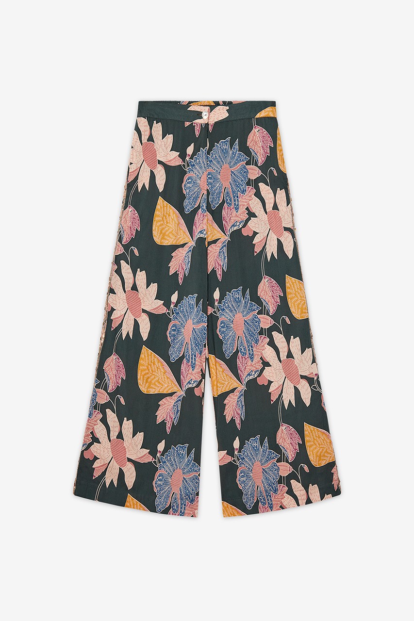 FLORAL PRINT STRAIGHT PANTS 4