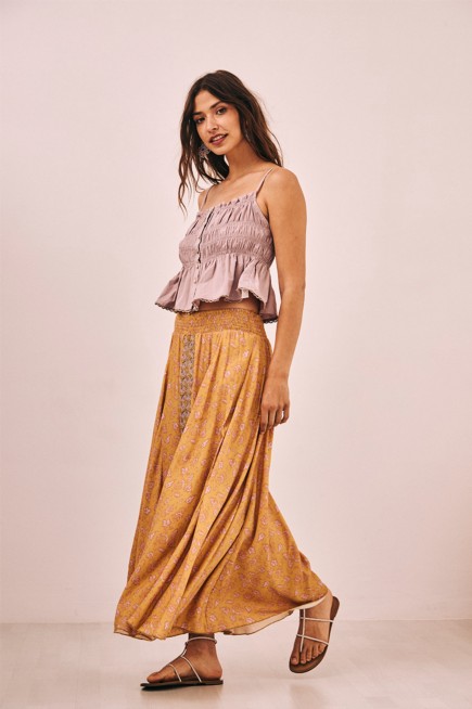 LONG PRINTED SKIRT