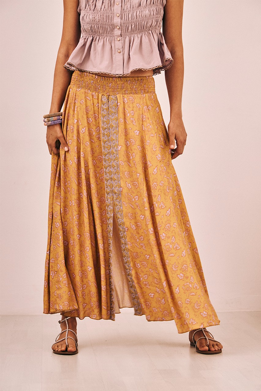 LONG PRINTED SKIRT