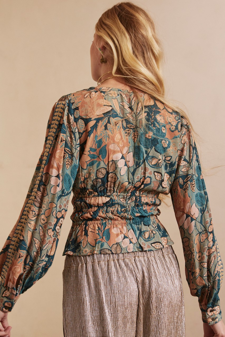 BLUSA CORTA ESTAMPADA