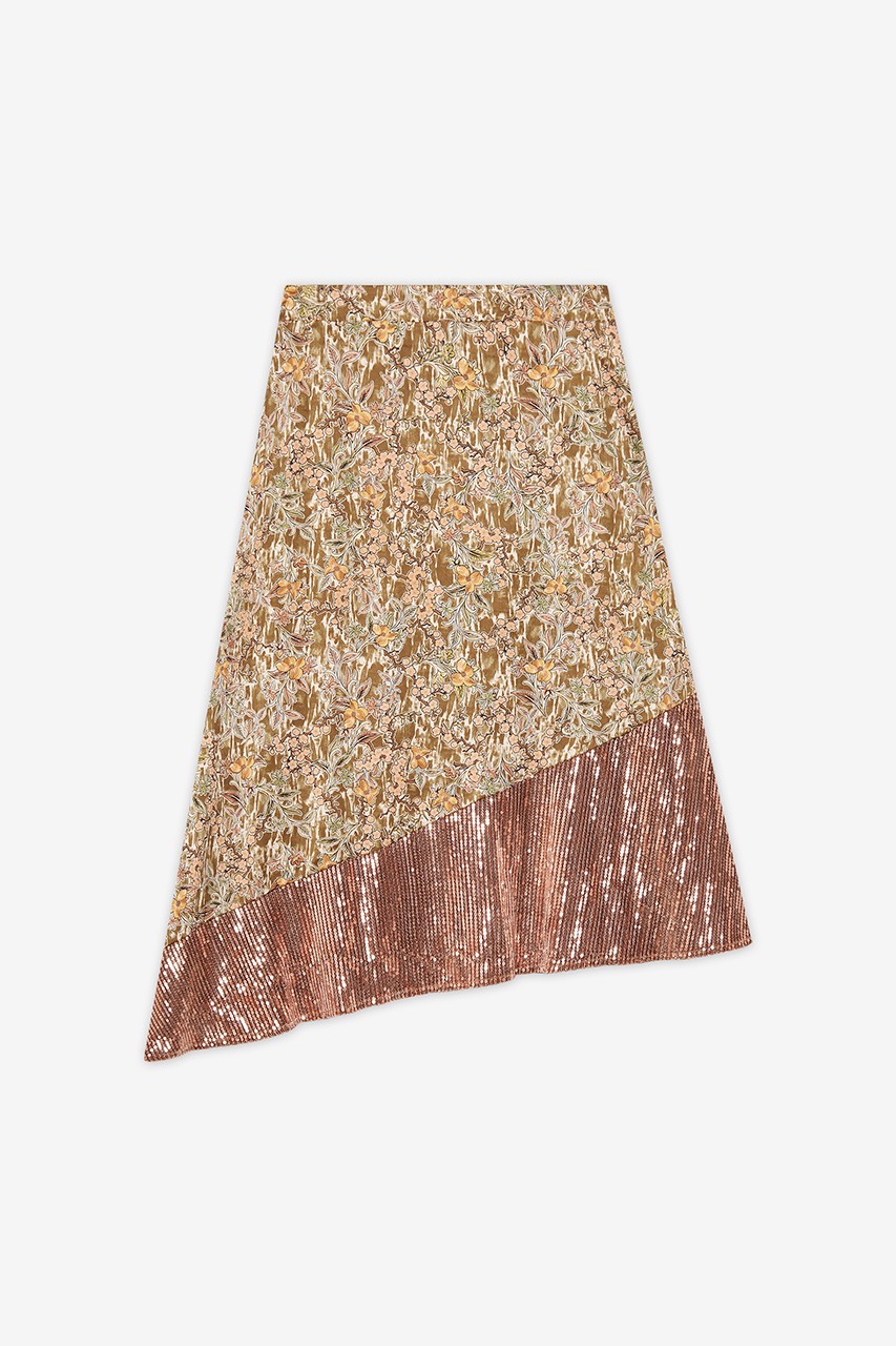 MIDI PRINTED SEQUIN SKIRT 3