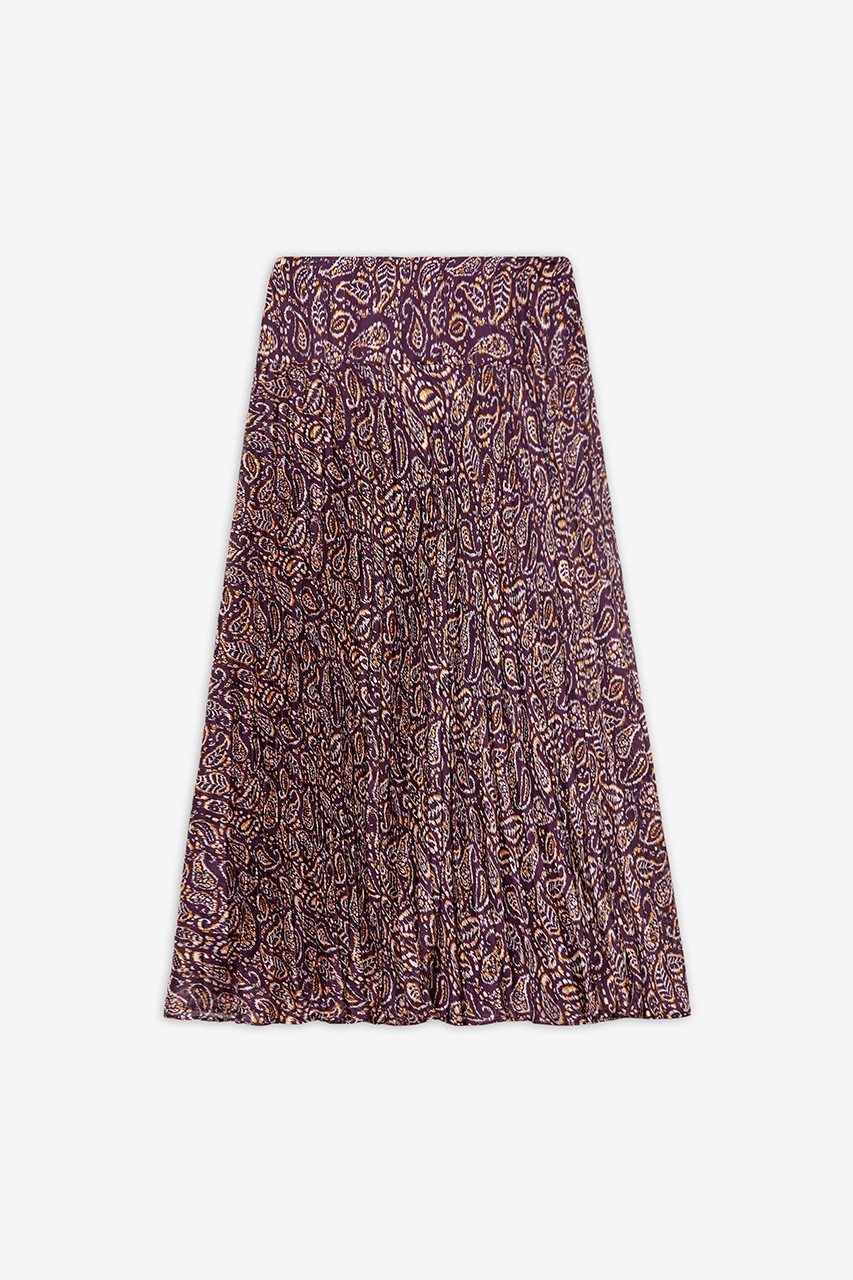 PRINTED PLEATED MIDI SKIRT 3