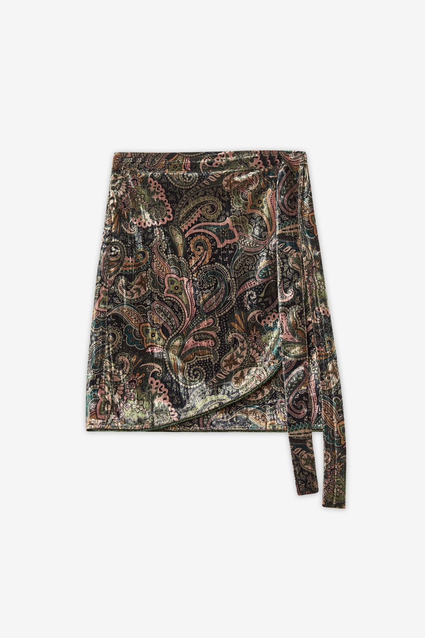 VELVET PAISLEY SKIRT 5