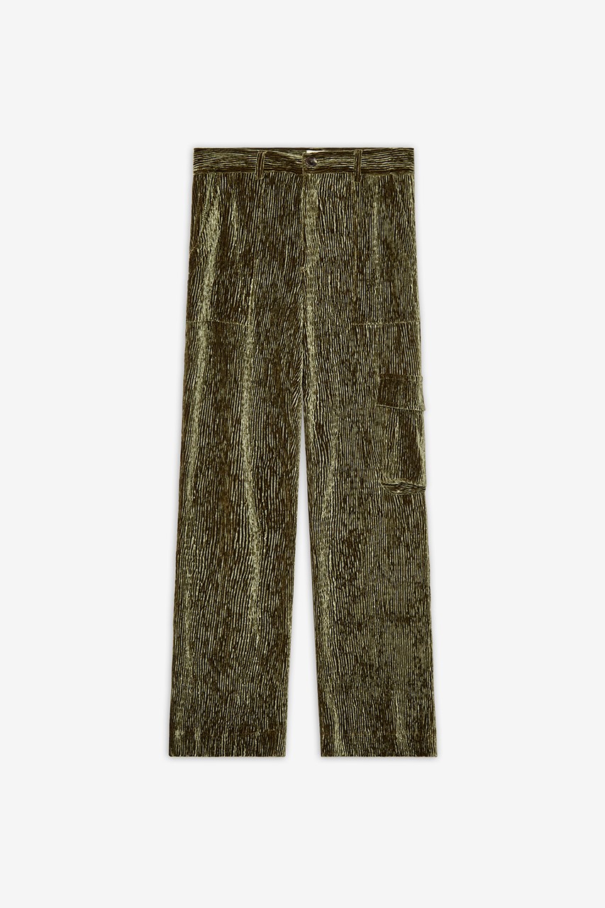 VELVET CARGO PANTS 3