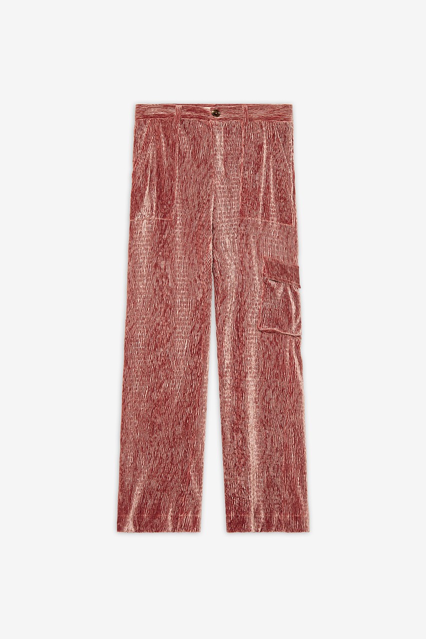 VELVET CARGO PANTS 3