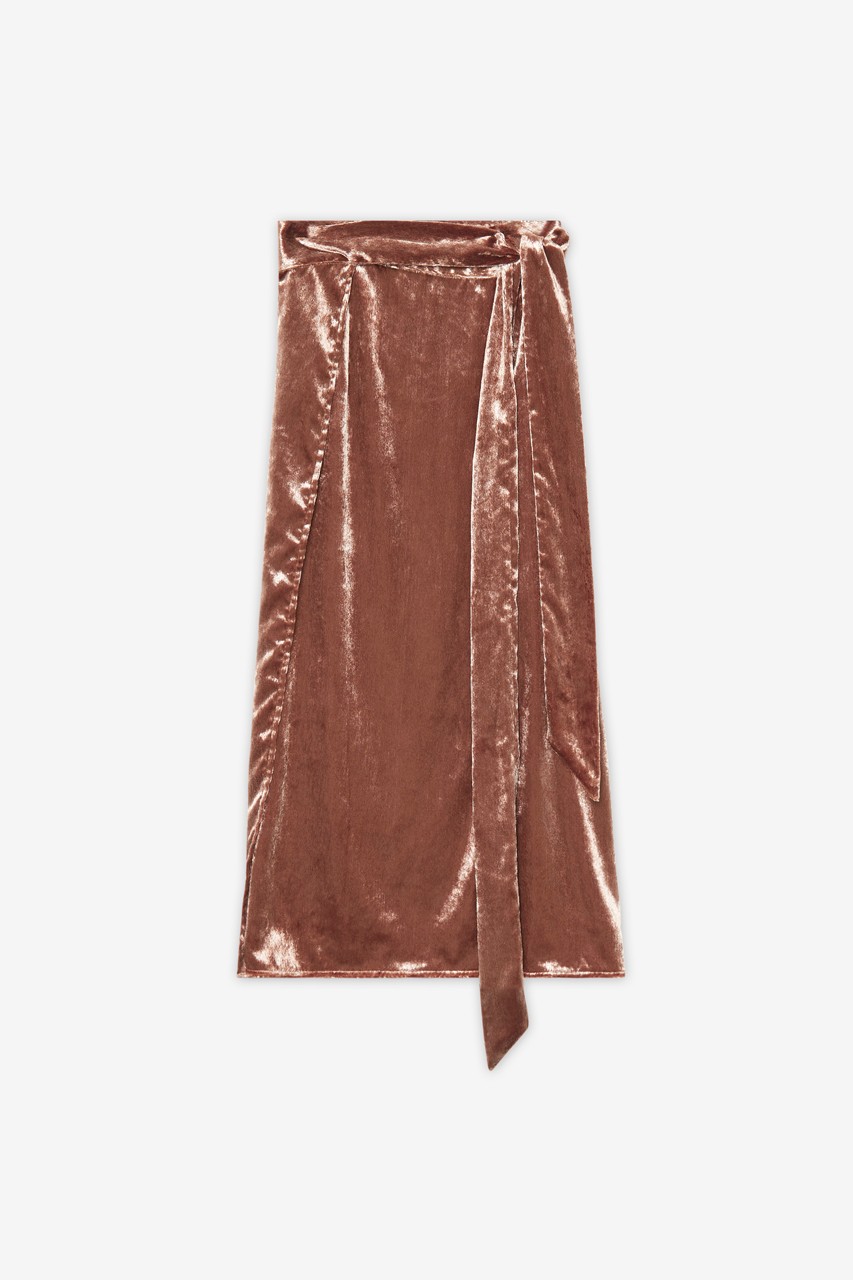 CROSSOVER VELVET SKIRT 3