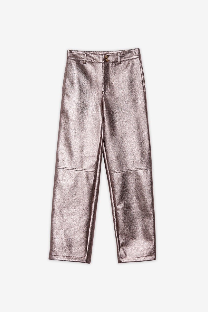 STRAIGHT METALLIC PANTS 5