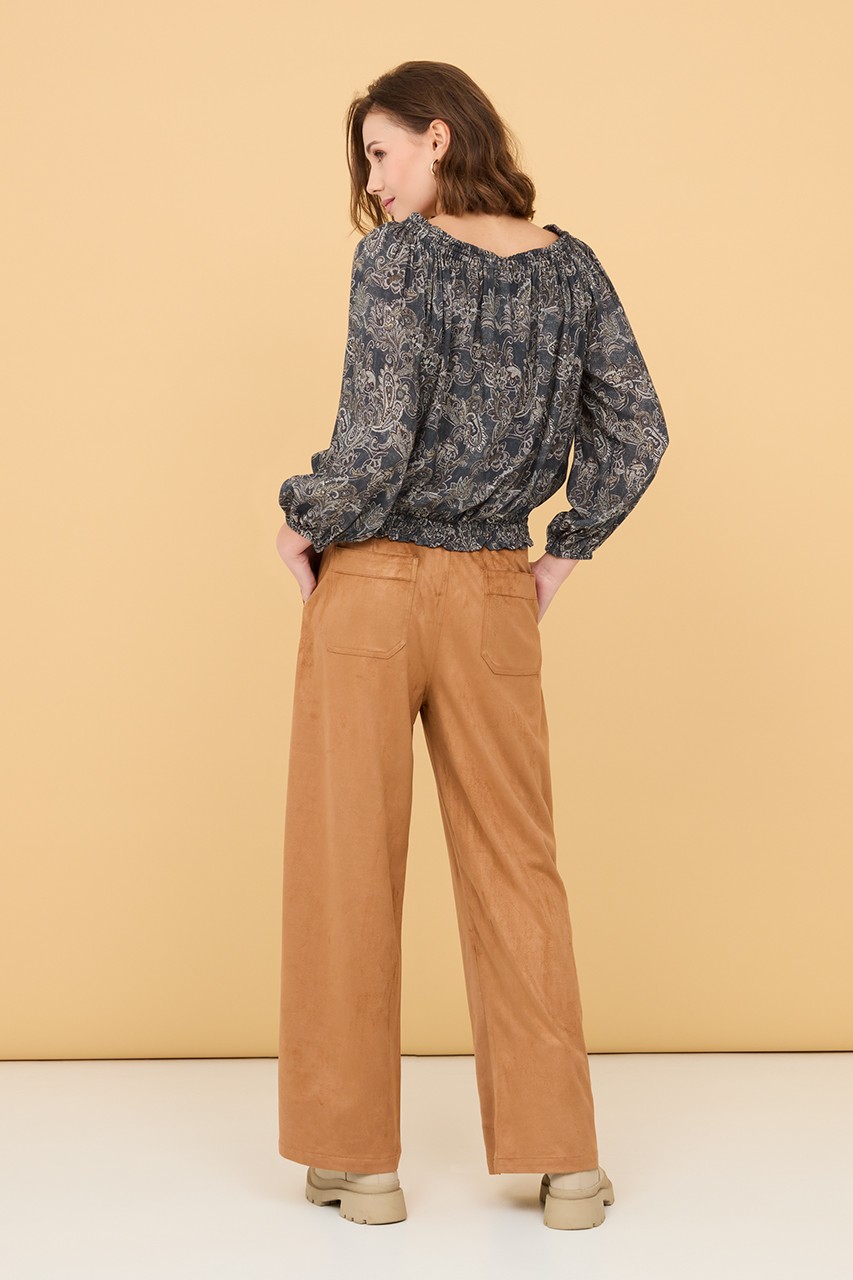 EMBROIDERED SUEDE TROUSERS 3