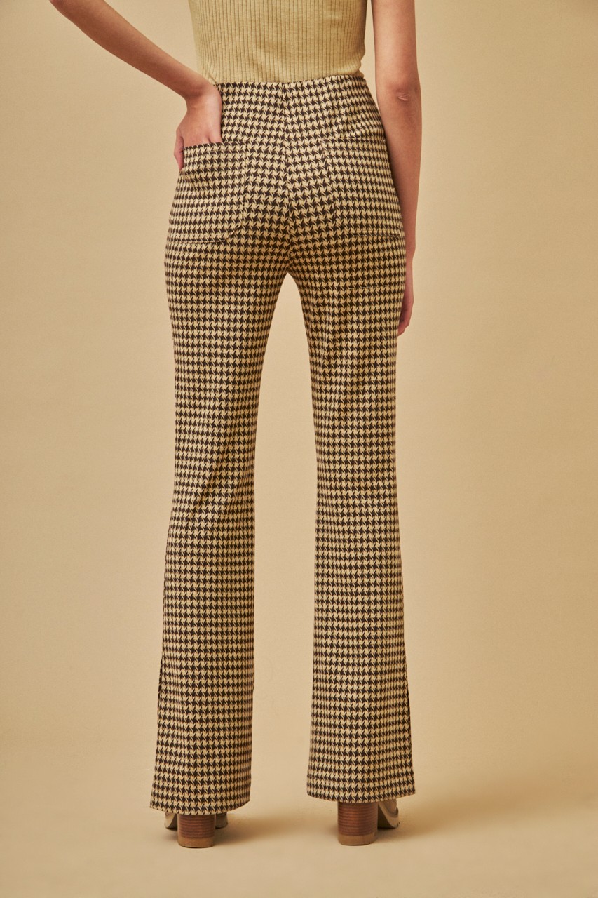 HOUNDSTOOTH SLIT TROUSERS 2