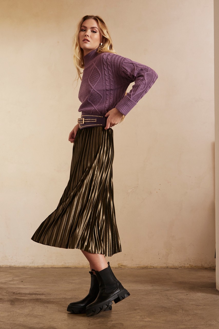 PLEATED MIDI SKIRT 2