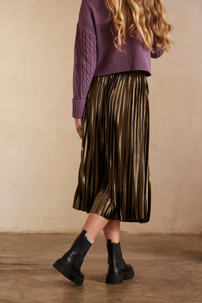 PLEATED MIDI SKIRT 1