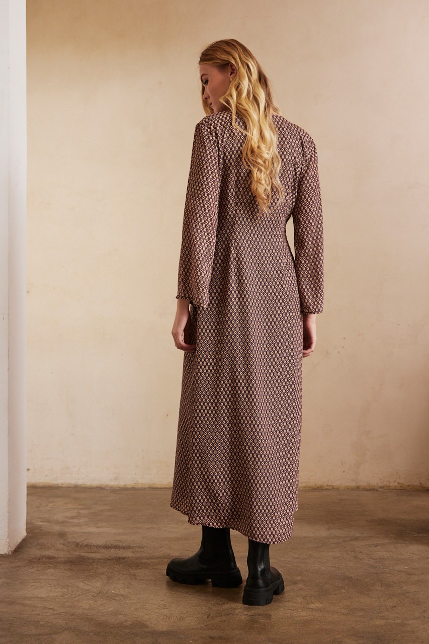 LONG SLEEVE PRINTED DRESS 4