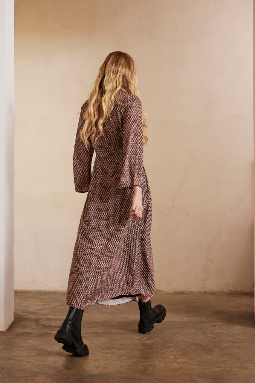 LONG SLEEVE PRINTED DRESS 3