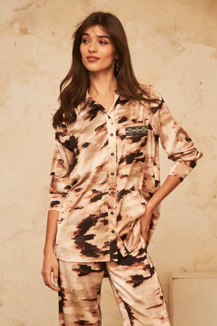 CAMOUFLAGE STYLE PRINTED SHIRT