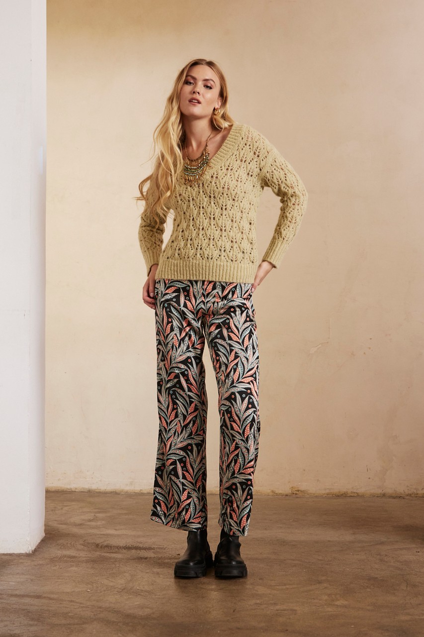 STRAIGHT PRINTED PANTS