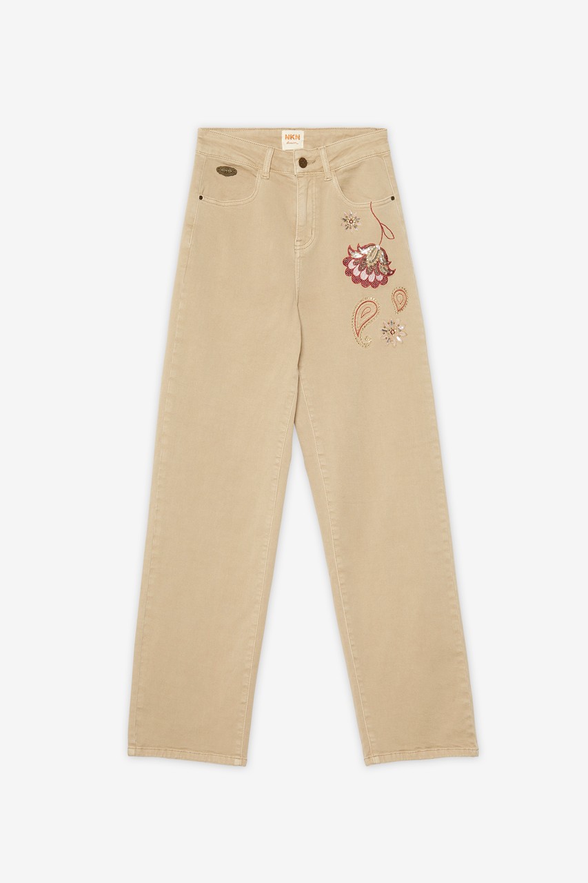 STRAIGHT JEANS WITH EMBROIDERY 4