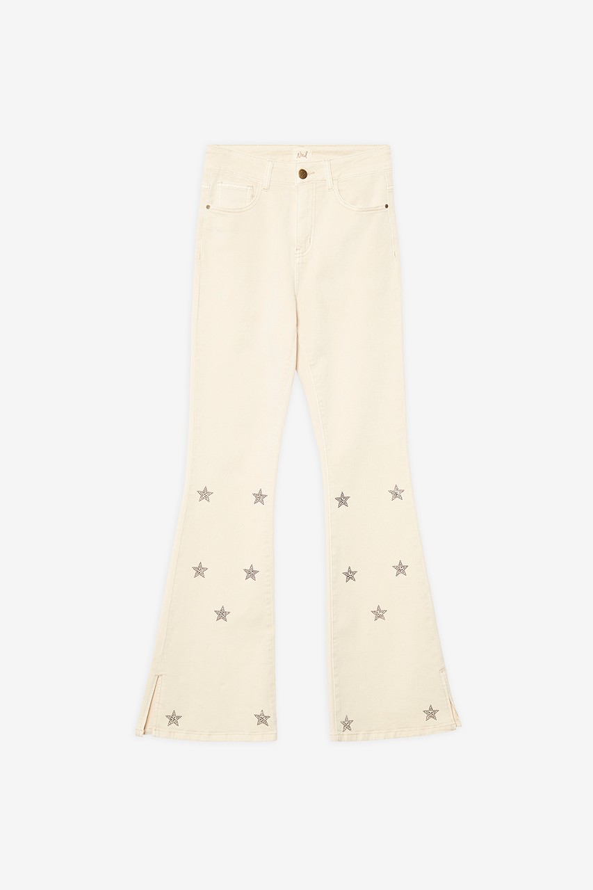 FLARE JEANS WITH STUDS