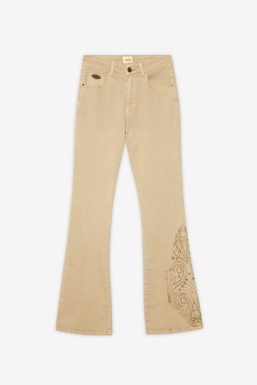 FLARE JEANS WITH EMBROIDERY 5