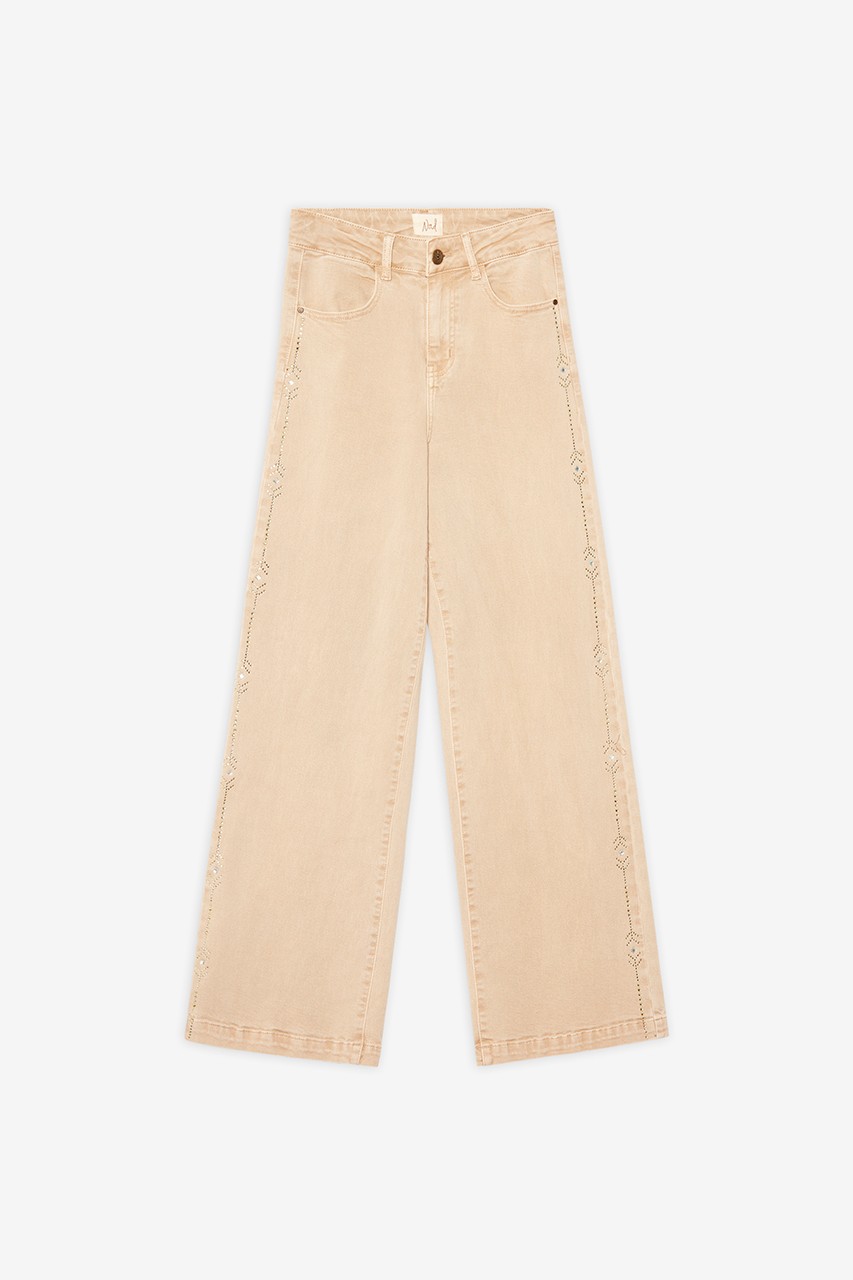 STRAIGHT JEANS WITH SIDE SHINY DETAILS 4