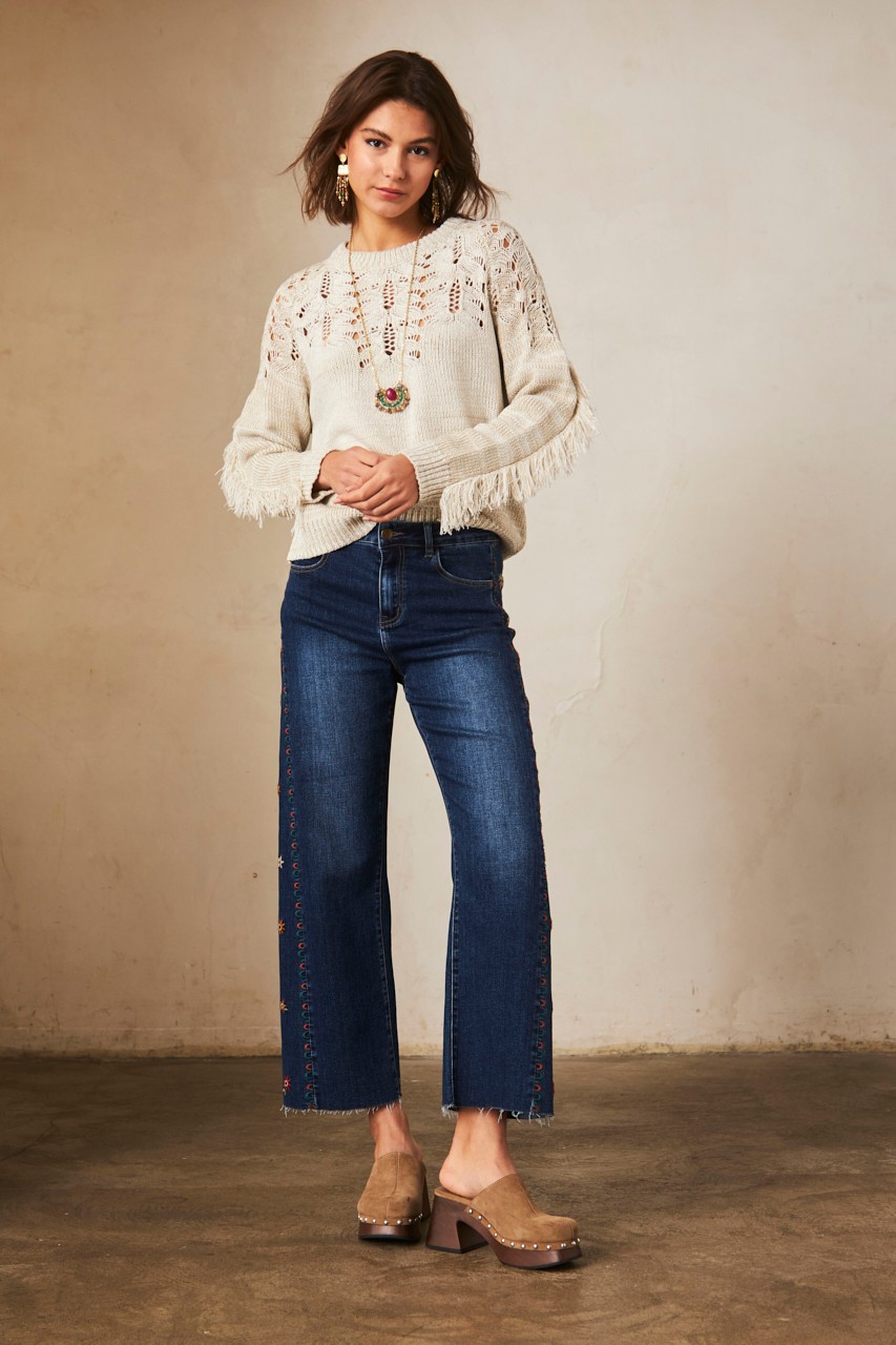 FRINGED DETAIL SWEATER 1