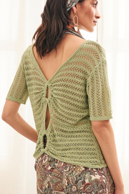 KNIT T-SHIRT WITH OPENINGS