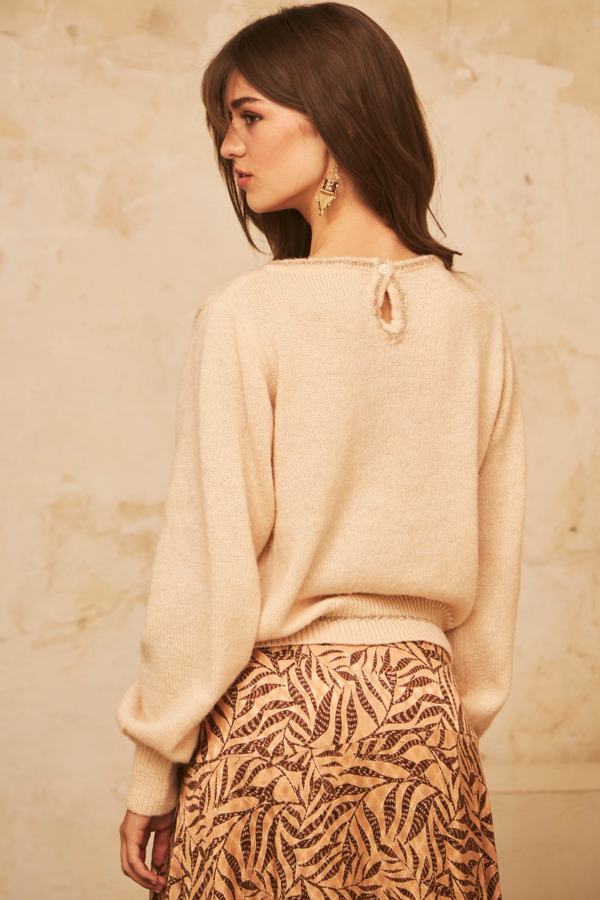 LONG SLEEVE SWEATER WITH LUREX DETAILS 4